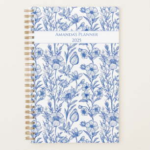 Fleur sauvage de la chinoiserie bleu et blanc