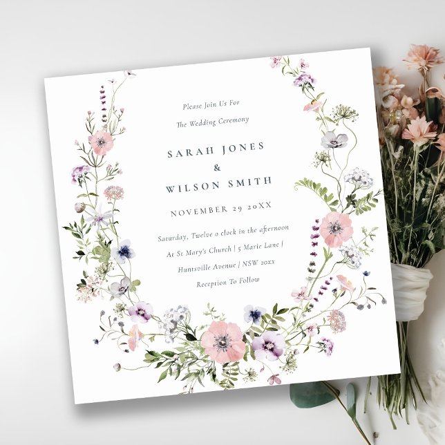 Fleur sauvage de Lilac rose vierge Invitation de m (Créateur téléchargé)