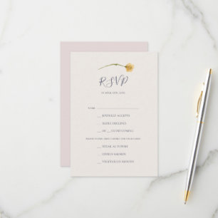Fleur sauvage de printemps   Carte RSVP de choix d