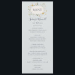 Fleur sauvage de printemps | Menu Dîner Mariage bl<br><div class="desc">Ce fleur sauvage de printemps | menu de dîner mariage bleu clair est parfait pour votre mariage boho vintage rustique. Le design est composé de fleurs sauvages pastel pastel colorées et élégantes. Il rappelle au spectateur une simple et classique prairie de jardin d'été bohème. Un point fort du design est...</div>