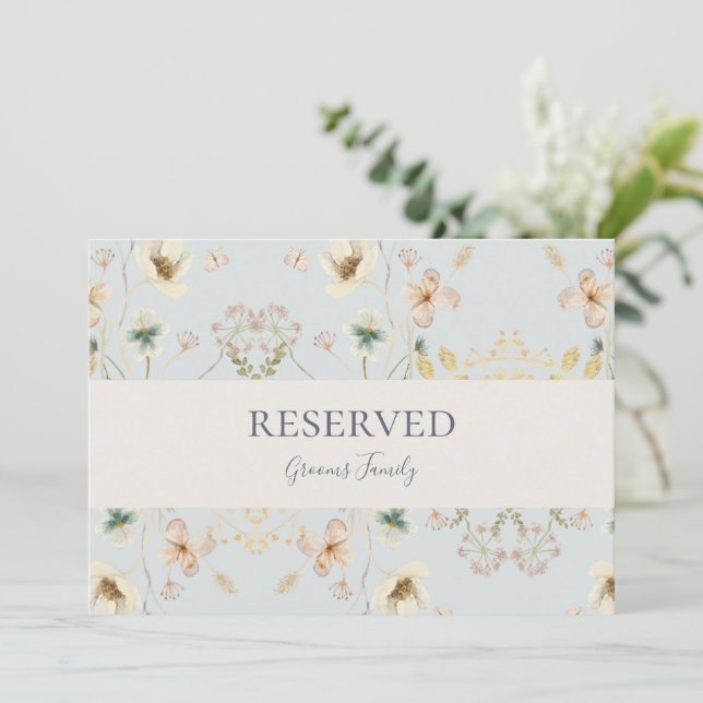 Fleur sauvage de printemps | Symbole bleu clair ré (Debout devant)