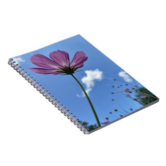 Fleur sauvage debout grand Carnet spiral