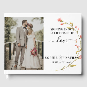 Fleur sauvage d'été du printemps Livre d'invité