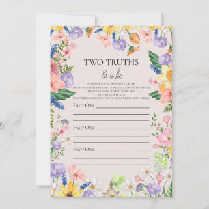 Fleur sauvage Deux Vérités et une carte de jeu pou