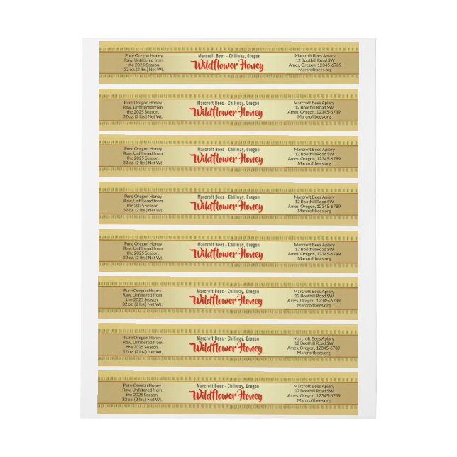 Fleur sauvage d'or envelopper autour de Étiquette  (Feuille)