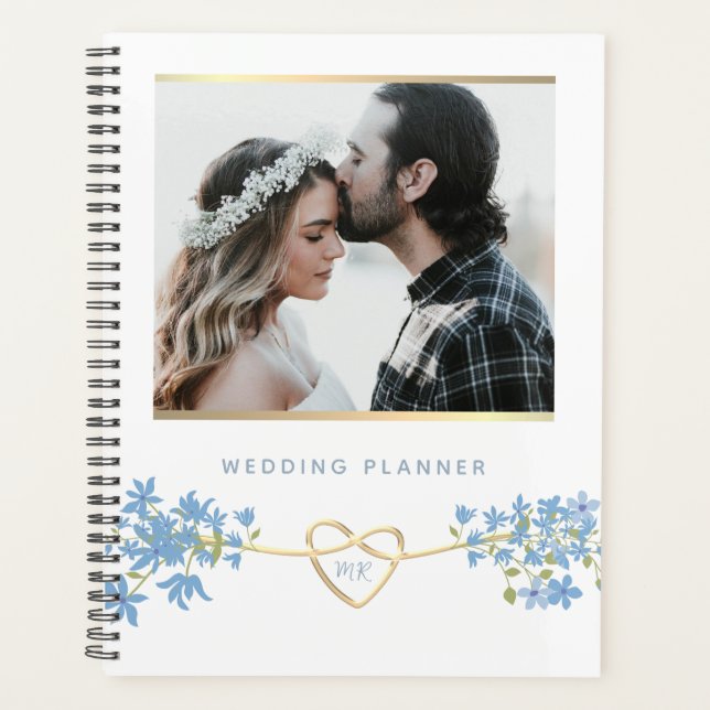 Fleur sauvage Dusty Wedding planner bleu (Devant)