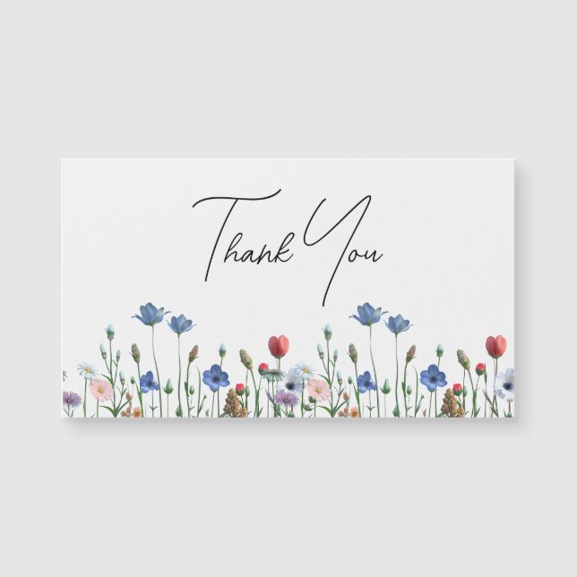 Fleur sauvage élégant Merci de script (Devant)