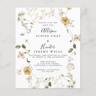 Fleur sauvage Enregistrer la date