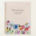 Fleur sauvage et devis modifiable Personnalisé<br><div class="desc">Joli planificateur Fleur sauvage, non daté et prêt à personnaliser avec votre nom et l'année. Vous pouvez également modifier le devis (ou supprimer si aucun texte n'est requis) qui se lit actuellement "Supposez-vous qu'elle soit fleur sauvage ?". Bordure d'aquarelle tendance de fleurs sauvages, y compris le pavot, la marguerite, le...</div>