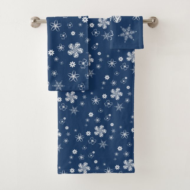Fleur sauvage Été Marine Blue Daisy Motif (En situation)
