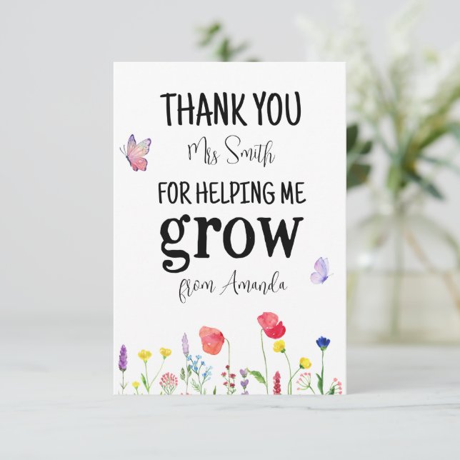 fleur sauvage Été Professeur Appréciation Merci (Debout devant)