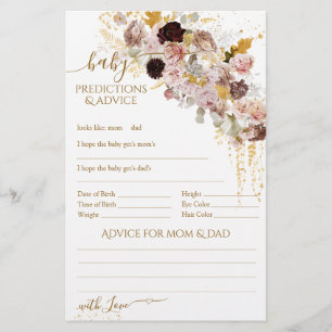 Fleur sauvage Fall Elegant Baby shower jeu