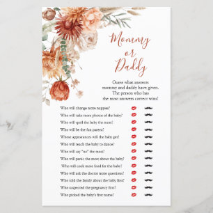 Fleur sauvage Fall in Love Baby shower maman ou pa