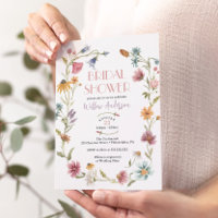 Fleur sauvage Field Boho Bridal Show Invitation