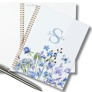 Fleur sauvage floral bleu personnalisé