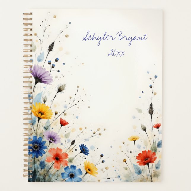 Fleur sauvage Floral Reliure spirale Printemps Bot (Devant)