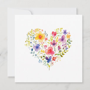 Fleur sauvage Floral Toutes les occasions Note Car