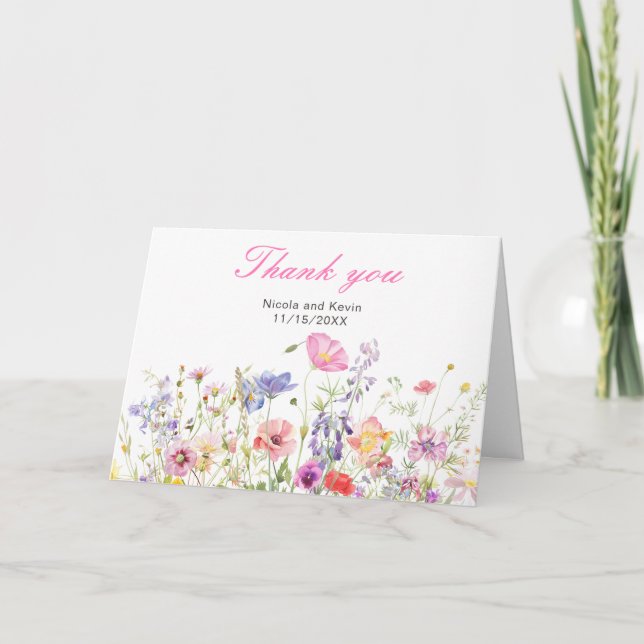 Fleur Sauvage Florale de Printemps Merci (Devant)