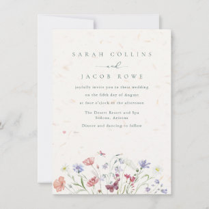 Fleur sauvage Garden Wedding Invitation
