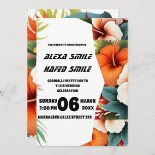 Fleur sauvage Gatefold Faire-part de mariage, Joli