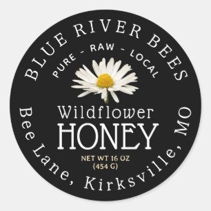 Fleur sauvage Honey Black Daisy Étiquette de produ