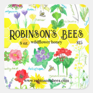 Fleur sauvage Honey Étiquette Honeypeb Fleurs Pour