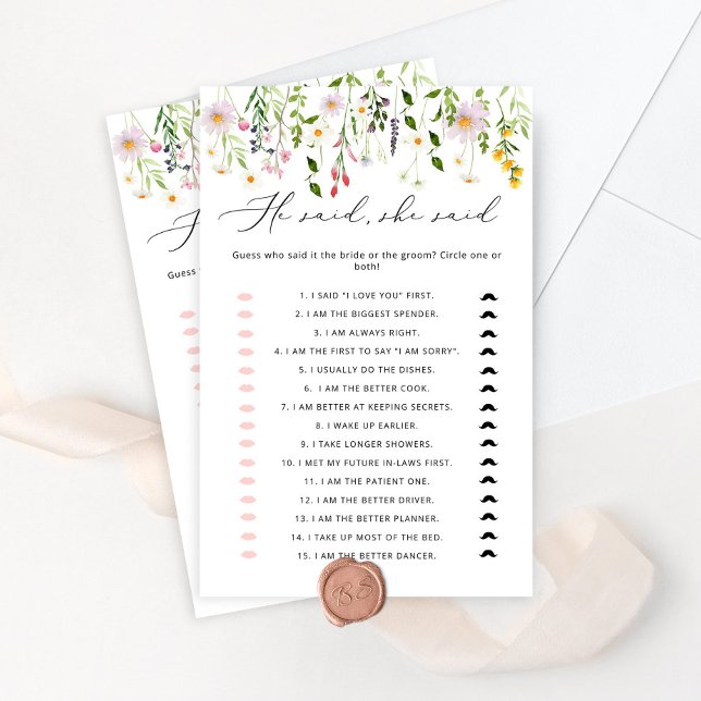 Fleur sauvage Il dit qu'elle a dit jeu de douche d (Créateur téléchargé)