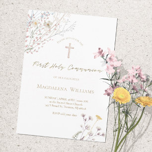 fleur sauvage   Invitation à la première communion