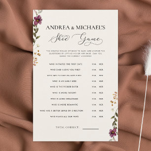 Fleur sauvage Ivory Boho Floral Mariage jeu de cha