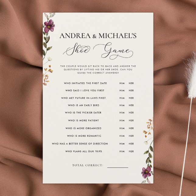 Fleur sauvage Ivory Boho Floral Mariage jeu de cha (Créateur téléchargé)