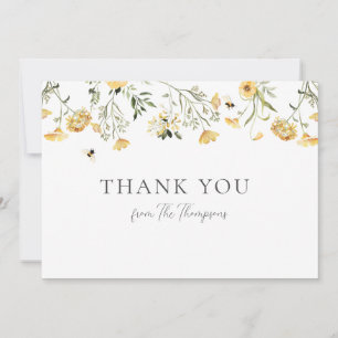 Fleur sauvage jaune Merci