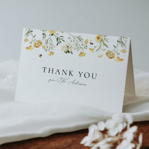 Fleur sauvage jaune Merci