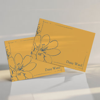 Fleur sauvage jaune personnalisée dessinée à la ma