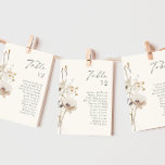 Fleur sauvage lunatique | Tableau des numéros de t<br><div class="desc">Ce Fleur sauvage fantasque | Le tableau de numéro ivoire est parfait pour votre mariage boho simple et élégant. Les fleurs sauvages minimalistes d'aquarelle vous feront vivre votre vision ! Le design de jolies fleurs blanches et dorées, avec des touches de violet et de jaune, complètera votre rêve de mariage...</div>