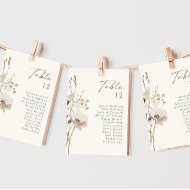 Fleur sauvage lunatique   Tableau des numéros de t