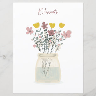 Fleur sauvage Mason Jar Desserts Recette Divider