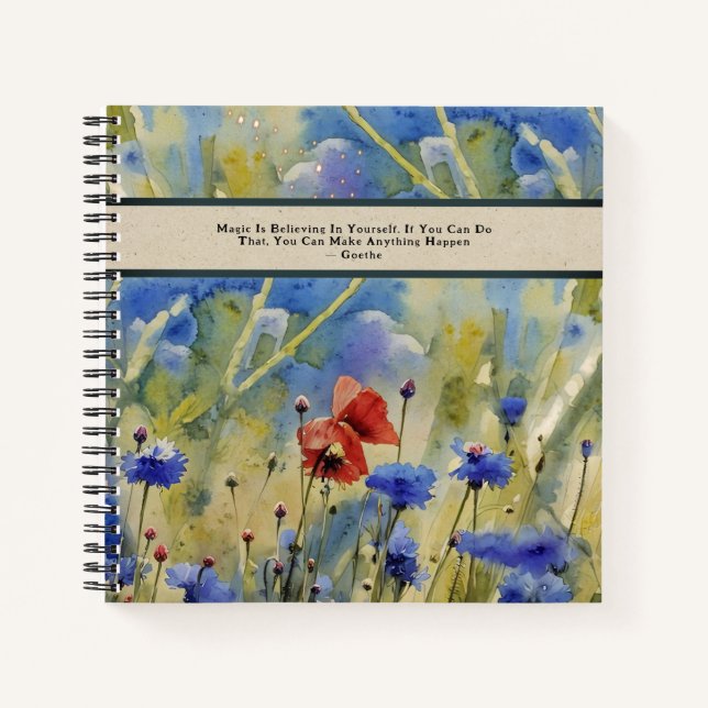 Fleur sauvage Meadow Croyez En Votre Journal (Devant)