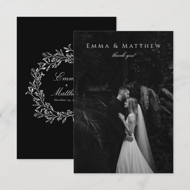 Fleur sauvage Merci de prés foncé et élégant (Devant / Derrière)