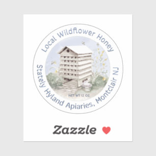 Fleur sauvage Miel imperméable Mason Jar Étiquette