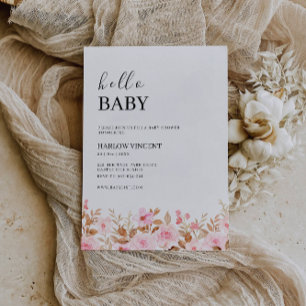 Fleur sauvage Oh Baby shower Modèle Invitation