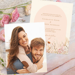 Fleur sauvage pêche beige arche photo budget maria