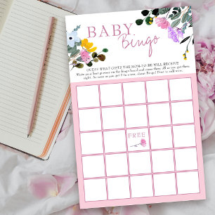 Fleur sauvage pelouse Baby shower Floral Jeu de Bi