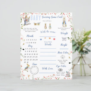 Fleur sauvage Peter the Rabbit Baby shower Jeu