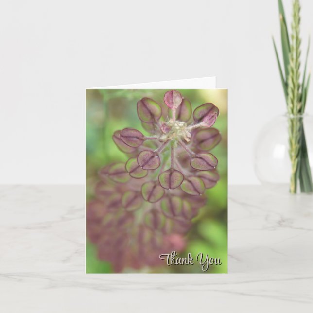 Fleur sauvage pourpre - Carte de remerciements (Devant)