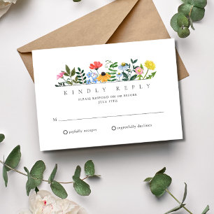 Fleur sauvage Printemps Été Mariage extérieur RSVP