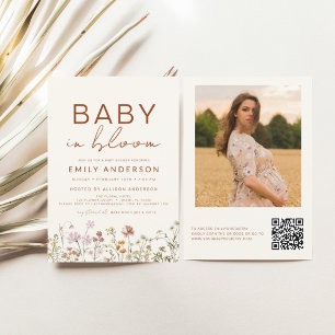 Fleur sauvage QR Code Baby in Bloom Baby shower