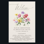 Fleur sauvage Rustic Chic Floral Boho Programme de<br><div class="desc">Célébrez votre histoire d'amour avec cet élégant programme de mariage à budget floral avec un design floral de couleur d'aquarelle et un script de calligraphie moderne. Parfait pour un mariage de jardin, une cérémonie en plein air ou une célébration boho rustique, ce design mêle des éléments floral fantaisistes à une...</div>
