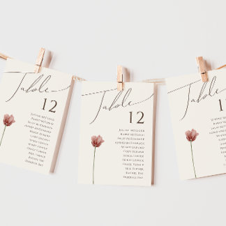 Fleur sauvage simple | Tableau numérique beige