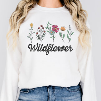 Fleur sauvage Sweatshirt pour femmes Floral Imprim