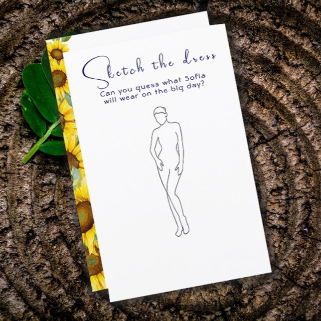 Fleur sauvage tournesol robe de douche de mariée (Créateur téléchargé)